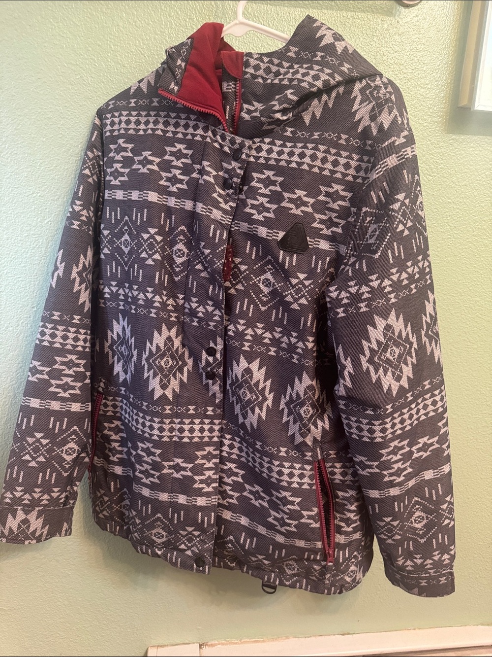 Aperature Women's Patterned Black Jacket